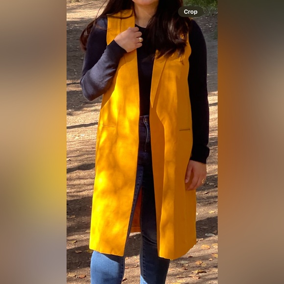 Mustard Yellow Vest Blazer 16 Marks and Spencer - Picture 1 of 3